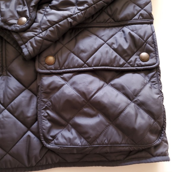 Polo Ralph Lauren Mens XL Quilted Hunting Shooting Jacket Navy Snap - Picture 4 of 8